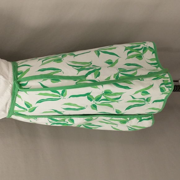 Vintage Chili Peppers Wrap Skirt Fun Print 70s 80s Cotton Midi Bright Green - Picture 3 of 8